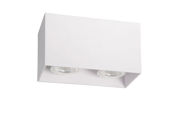 Aufbauspot Aluminium Weiß GU10 2-flammig modern