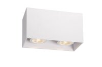Aufbauspot Aluminium Weiß GU10 2-flammig modern