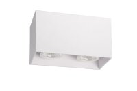 Aufbauspot Aluminium Weiß GU10 2-flammig modern