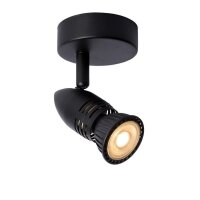 Deckenspot Metall Schwarz GU10 H:13 cm flexibel