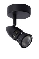 Deckenspot Metall Schwarz GU10 H:13 cm flexibel