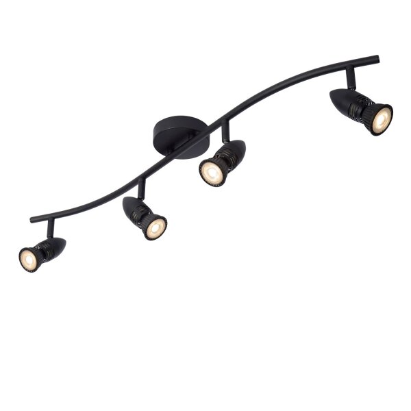 Deckenstrahler flexibel Metall Schwarz GU10 H:76 cm
