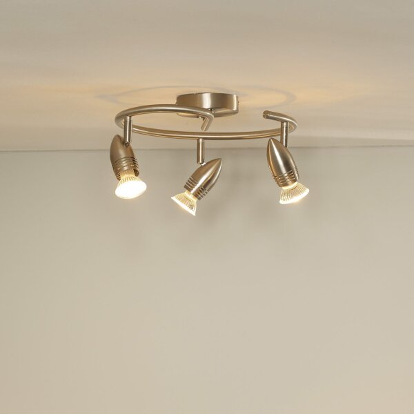 Deckenspot Metall Chrom GU10 B:31 cm flexibel