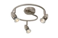 Deckenspot Metall Chrom GU10 B:31 cm flexibel