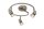 Deckenspot Metall Chrom GU10 B:31 cm flexibel