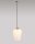 Lampe &agrave; suspendre TALIS bronze clair blanc laiton v&eacute;ritable verre