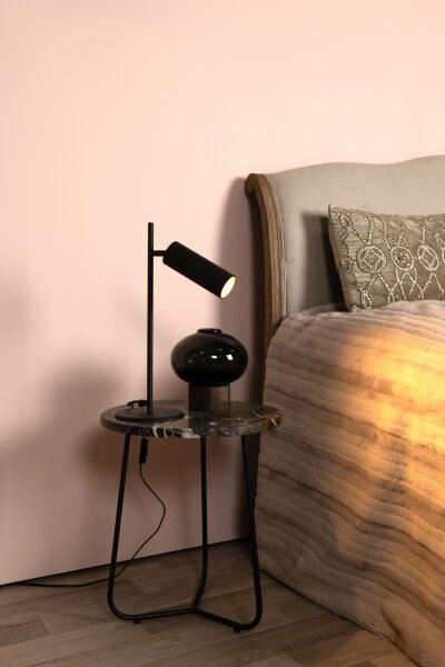 Tischlampe Aluminium Schwarz flexibel GU10 H:42 cm
