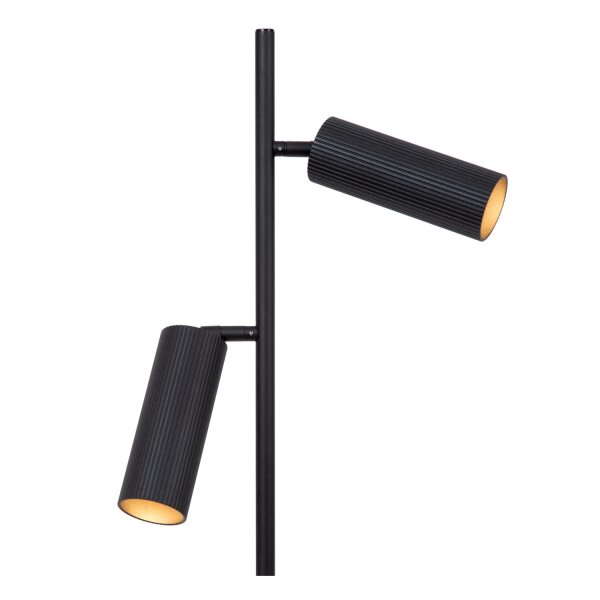 Stehlampe verstellbar Schwarz GU10 H:140 cm Fußschalter