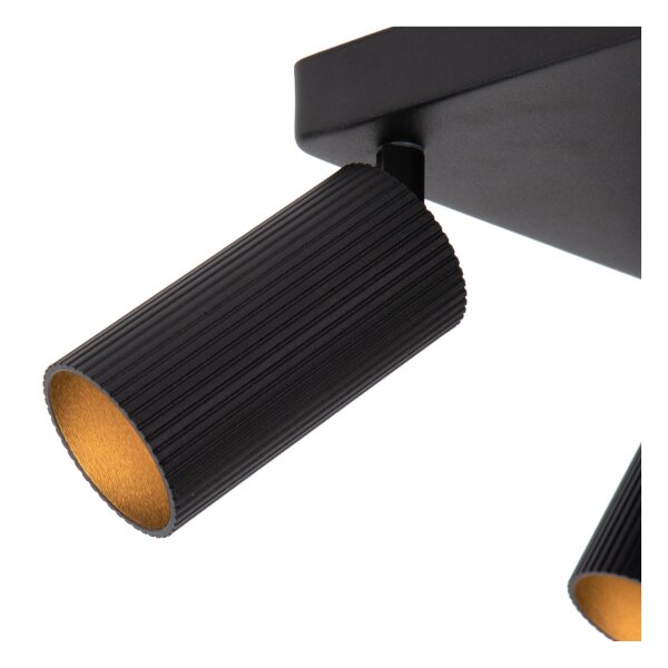 Deckenspot flexibel Schwarz GU10 L:24 cm modern