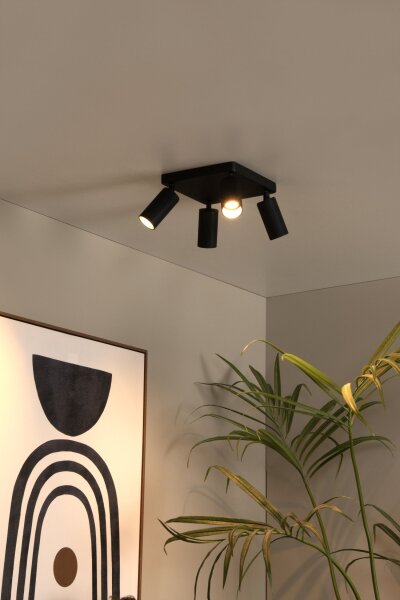 Deckenspot flexibel Schwarz GU10 L:24 cm modern