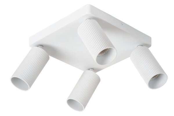 Deckenspot flexibel Weiß 4-flammig GU10 B:24 cm