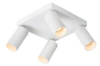 Deckenspot flexibel Wei&szlig; 4-flammig GU10 B:24 cm
