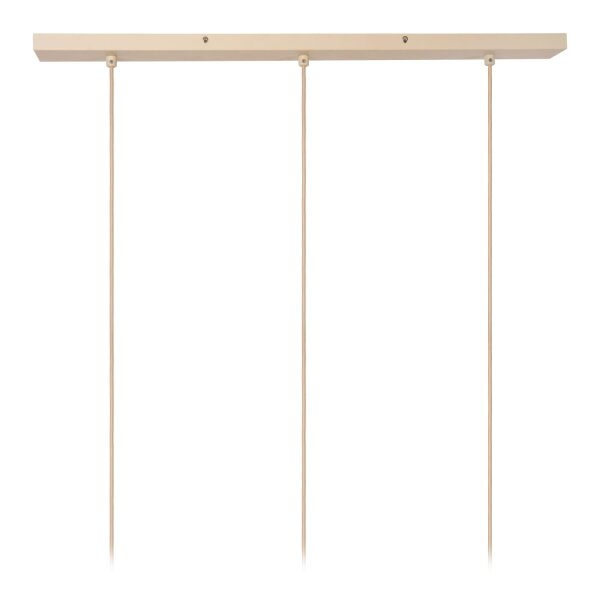 Pendelleuchte Metall Beige Messing 3-flammig E27