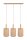 Pendelleuchte Metall Beige Messing 3-flammig E27