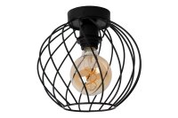 Deckenleuchte Schwarz E27 Ø25 cm rund modern edel