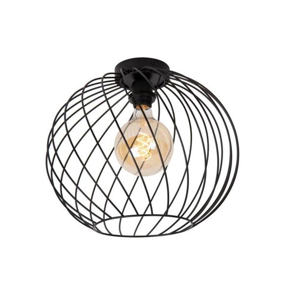 Deckenlampe Metall Schwarz rund Ø40 cm E27 modern