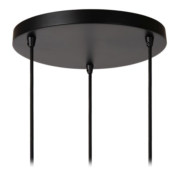 Hängelampe Schwarz B:50 cm E27 modern edel rund
