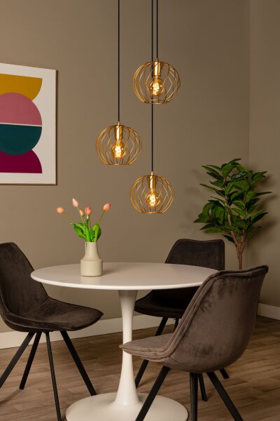 Hängelampe Schwarz B:50 cm E27 modern edel rund