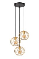 Hängelampe Schwarz B:50 cm E27 modern edel rund