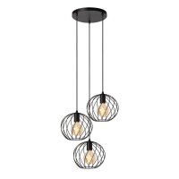 Pendelleuchte Schwarz E27 B:50 cm modern edel rund