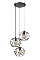 Pendelleuchte Schwarz E27 B:50 cm modern edel rund