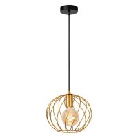 H&auml;ngelampe Messing Gitter &Oslash;25 cm E27 modern edel