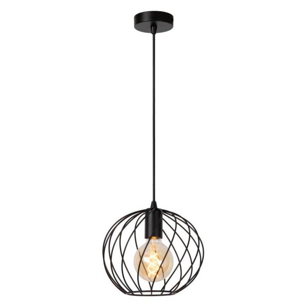 Hängelampe Schwarz Gitter Ø25 cm E27 modern edel