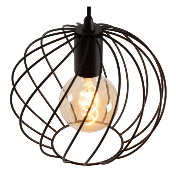 Hängelampe Schwarz Gitter Ø25 cm E27 modern edel