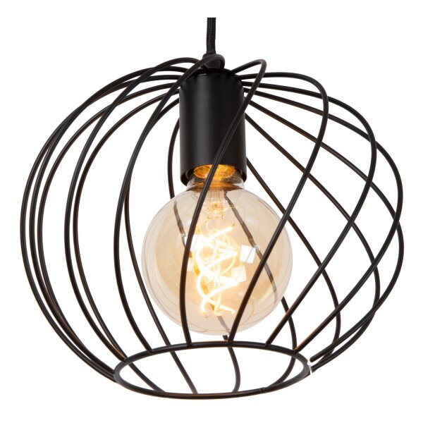 Hängelampe Schwarz Gitter Ø25 cm E27 modern edel