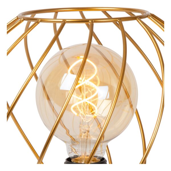 Tischlampe Schwarz E27 H:22,5 cm modern edel rund