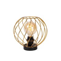 Tischlampe Schwarz E27 H:22,5 cm modern edel rund