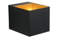 Wandleuchte Schwarz Messing G9 L:8 cm modern edel