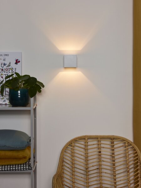 Wandlampe Weiß G9 L:8 cm modern edel Up Down rund