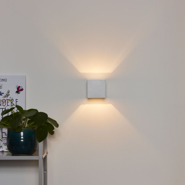 Wandlampe Weiß G9 L:8 cm modern edel Up Down rund
