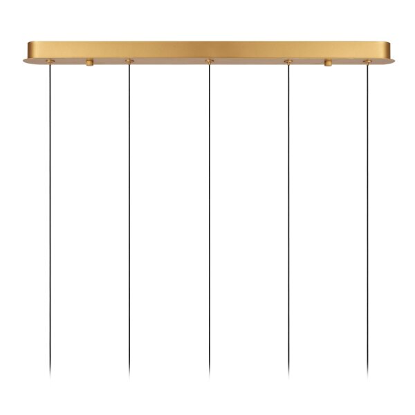 LED Pendelleuchte Glas Messing 2700 K L:84 cm edel