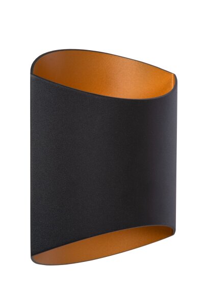 Wandlampe Schwarz Messing G9 H:18 cm Up Down edel