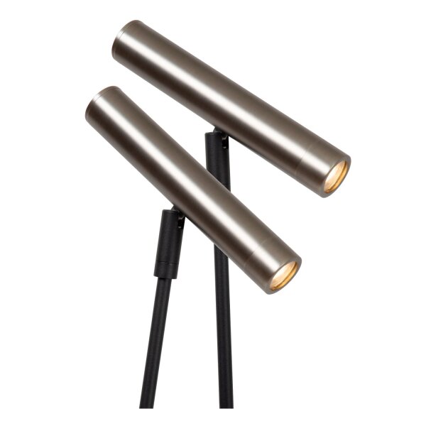 Stehlampe Metall Grau Schwarz G9 H:163 cm modern