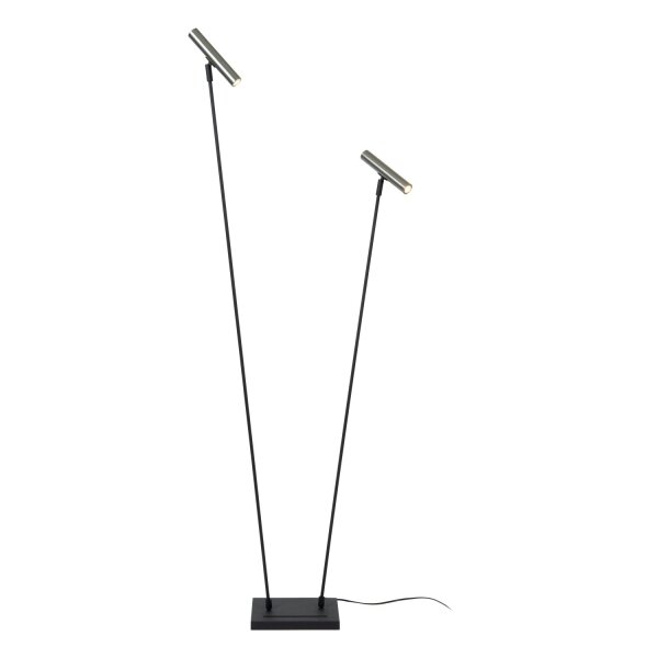 Stehlampe Metall Grau Schwarz G9 H:163 cm modern