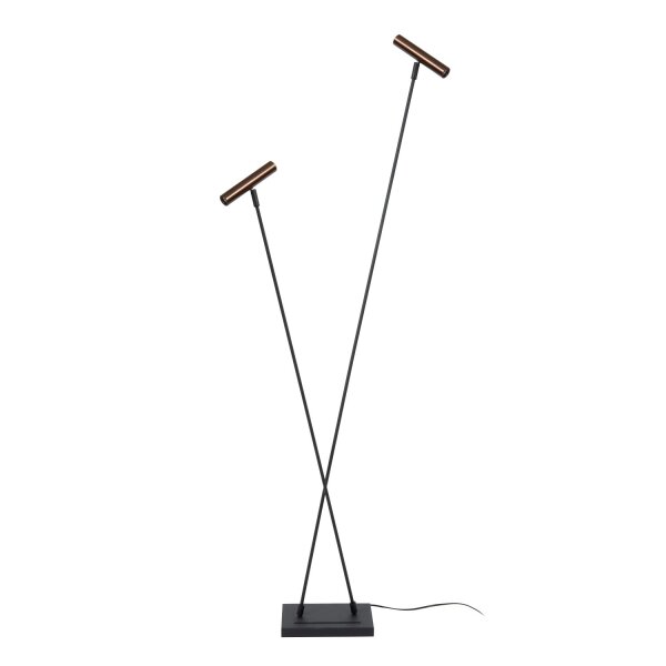 Stehlampe Braun Schwarz G9 H:160 cm modern edel