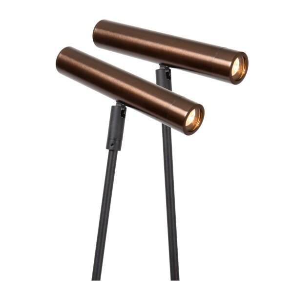 Stehlampe Braun Schwarz G9 H:160 cm modern edel