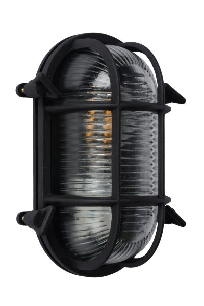 Außenwandleuchte Schwarz IP65 H:19 cm modern edel