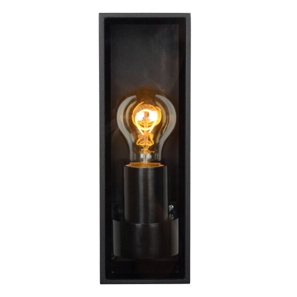 Wandlampe Außen Metall Schwarz IP65 H:25,8 cm edel