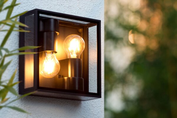 Deckenlampe Außen Metall Schwarz IP65 B:22 cm edel