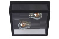 Deckenlampe Außen Metall Schwarz IP65 B:22 cm edel