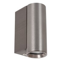 Wandlampe Aluminium Grau GU10 H:9 cm modern edel