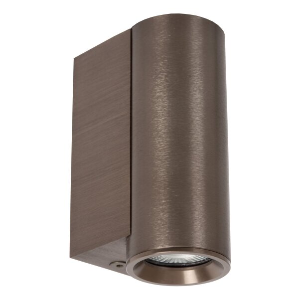 Wandleuchte Aluminium Kaffeebraun GU10 H:9 cm edel