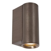 Wandleuchte Aluminium Kaffeebraun GU10 H:9 cm edel