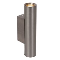 Wandleuchte Aluminium Grau GU10 H:18 cm Up Down