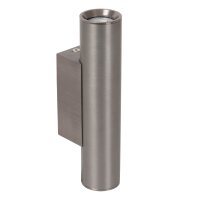 Wandleuchte Aluminium Grau GU10 H:18 cm Up Down