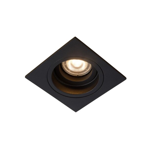 Einbauspot Metall Schwarz GU10 B:9 cm modern edel